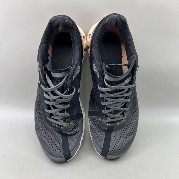 On Running Cloudflow Shoes Women Size 8.5 Black Peach Comfort Light Low Sneakers - Picture 5 of 9